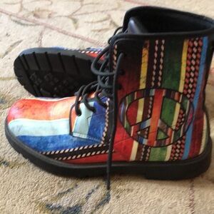 No label Handcrafted Hippie Peace Shoes woman 11 man 8 internet vegan le…